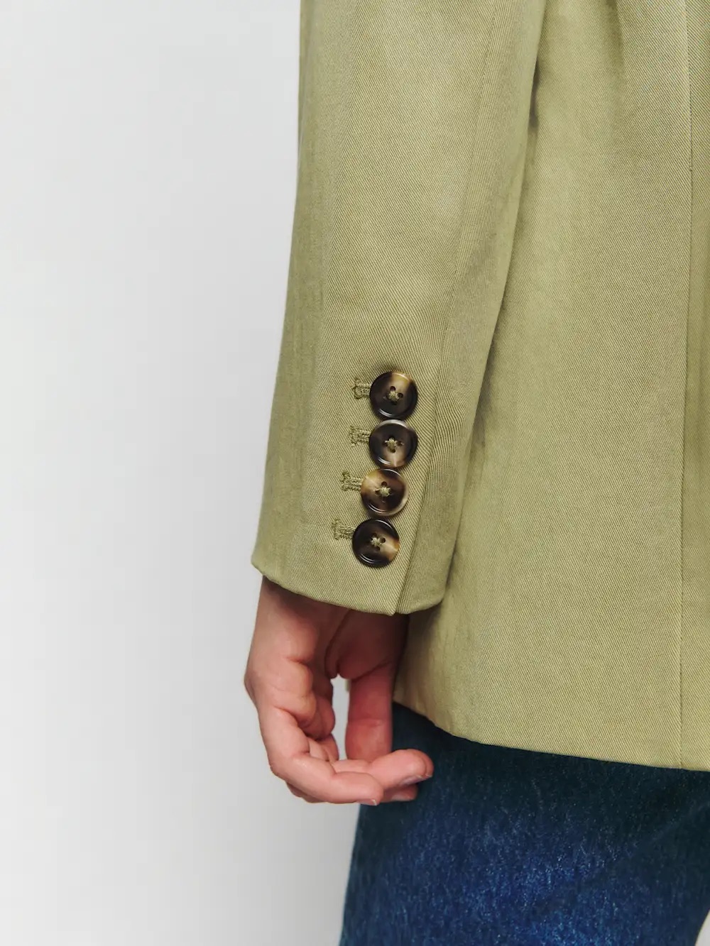 Reformation Classic Relaxed Blazer S Olive Oil - Picture 5 of 11